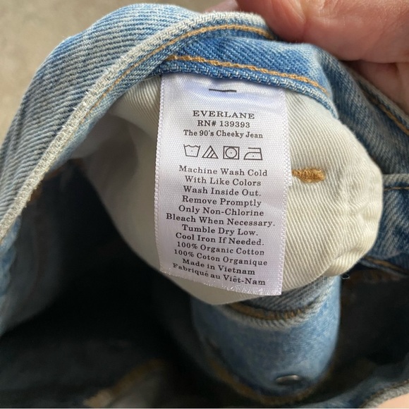Everlane The 90s Cheeky Jean Organic Cotton Straight Leg Mom Jeans Button Fly:29 - Picture 10 of 13